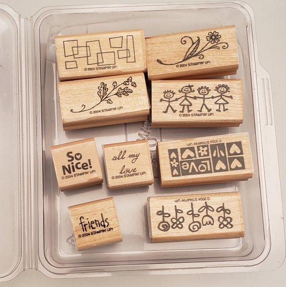 2004 Retired Stampin' Up! Smorgasborders Set of 9